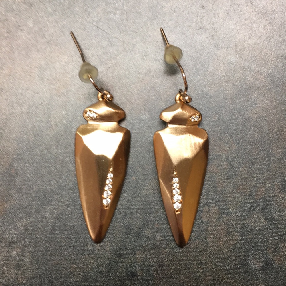 Kendra Scott rose gold dangle earrings